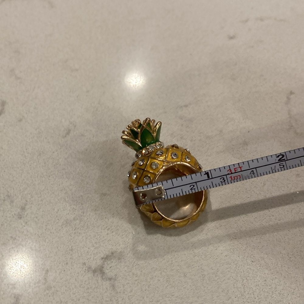 Pineapple Statement Ring With Crystals Whimsey Fu… - image 7
